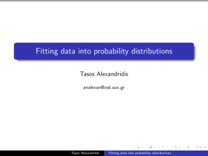 Fitting data into probability distributions