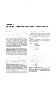 Gas and Oil Properties and Correlations