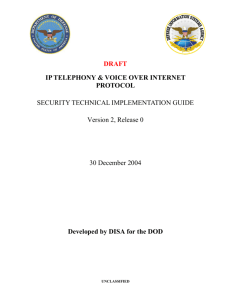 The DISA Voip Stig for DOD