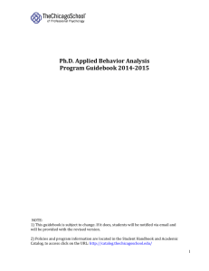 Ph.D. Applied Behavior Analysis - 2014