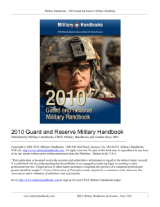 2010 Guard and Reserve Military Handbook