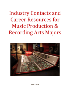 Industry Contacts and Career Resources for Music
