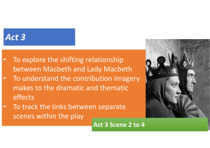 Macbeth Act 3 Lesson overview