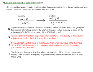 64 MOLARITY and the other concentration units