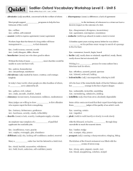 unit 5 level g vocab answers