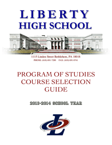 Liberty High School Program of Studies / Course Selection Guide