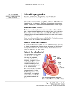 Mitral Regurgitation - UWMC Health On-Line