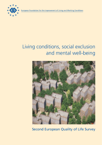 Living conditions, social exclusion and mental well-being