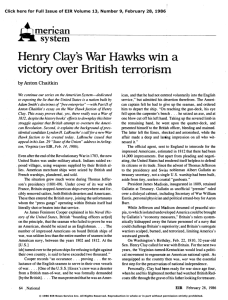 Henry Clay's War Hawks Win a Victory over British Terrorism