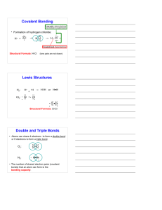 Covalent Bonding Lewis Structures Double and Triple