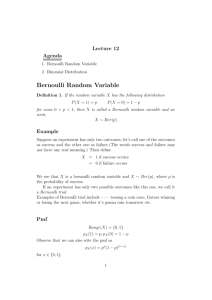 Bernoulli Random Variable