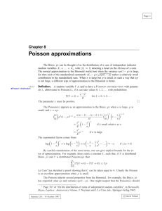 Poisson approximations