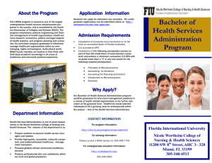 Bachelor of Health Services Administration Program