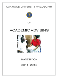 academic advising - Oakwood University