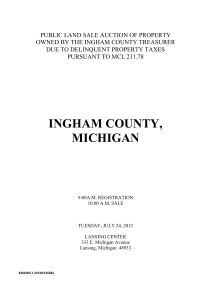 ingham county, michigan - Ingham County Treasurer