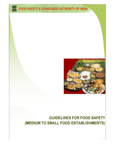 guidelines for food safety (medium to small food establishments)