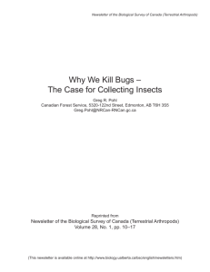 Why We Kill Bugs - The Case for Collecting