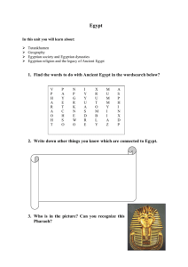 1. Find the words to do with Ancient Egypt in the wordsearch below