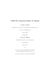 STRUTS: Statistical Rules of Thumb