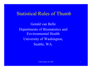 Statistical Rules of Thumb