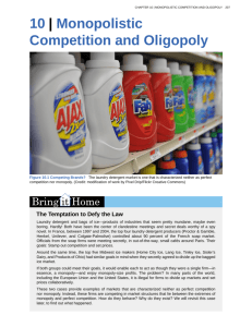 10 | Monopolistic Competition and Oligopoly