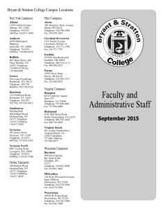 College Staff Listing - Bryant & Stratton College