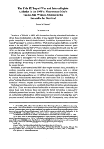 The Title IX Tug-of-War and Intercollegiate Athletics in the 1990's