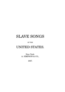 slave songs - Marcus Brinkmann