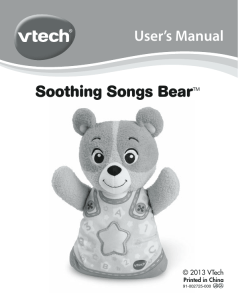 Soothing Songs Bear Manual