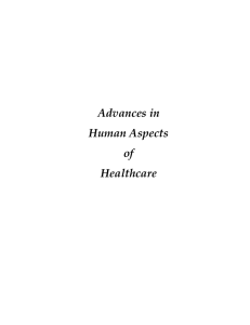 Advances in Human Aspects of Healthcare