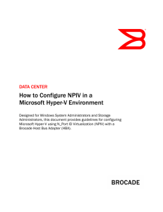 How to Configure NPIV in a Microsoft Hyper-V Environment