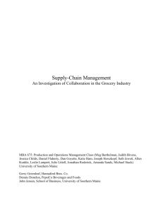 Supply Chain Management: An Investigation of Supply Chain