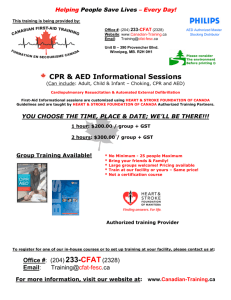 CPR & AED Informational Sessions - Canadian First