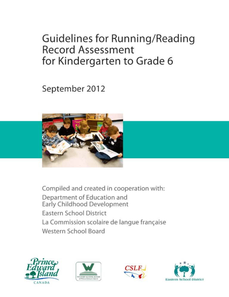 Guidelines for RunningReading Record Assessment Guide