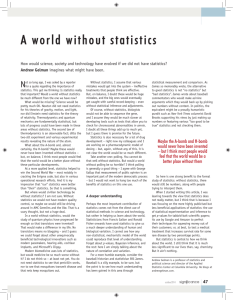 A world without statistics