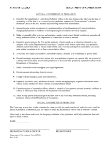 General Conditions of Probation - Alaska Department of Corrections