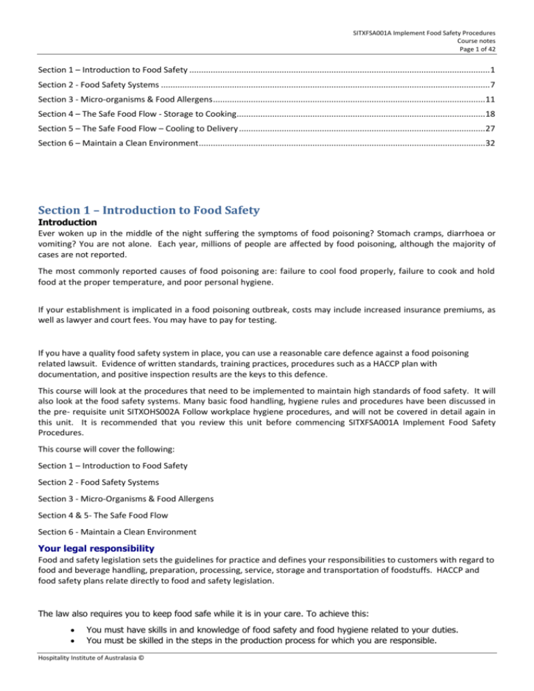 assignment chapter 12 case study food safety