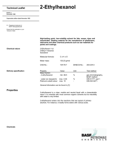 2-Ethylhexanol - Alcohols & Solvents BASF