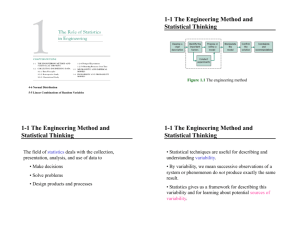 1-1 The Engineering Method and Statistical Thinking 1