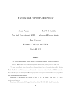 Factions and Political Competition