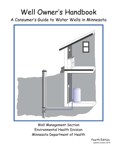 Well Owner's Handbook - Minnesota Department of Health