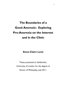 The Boundaries of a Good Anorexic: Exploring Pro