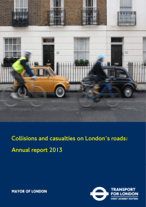 Collisions and casualties on London's roads: Annual report 2013