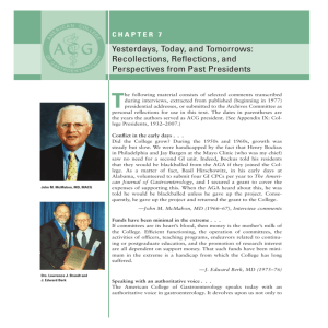 Recollections, Reflections, and Perspectives from Past Presidents