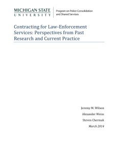 Contracting for Law-Enforcement Services: Perspectives from Past