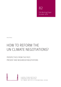 How to reform the UN climate negotiations? Perspectives from the