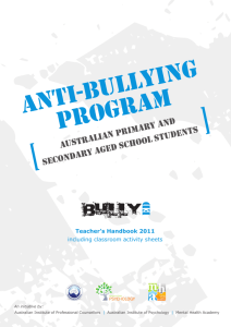 Anti-bullying progrAm - Australian Institute Professional Counsellors