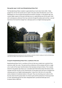 New garden app: A stroll round Nymphenburg Palace Park The