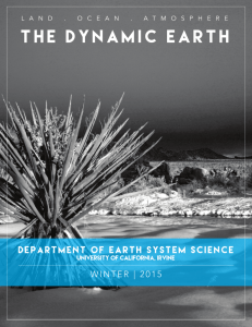 The Dynamic earTh - Department of Earth System Science