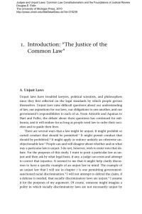 1. Introduction: “The Justice of the Common Law”
